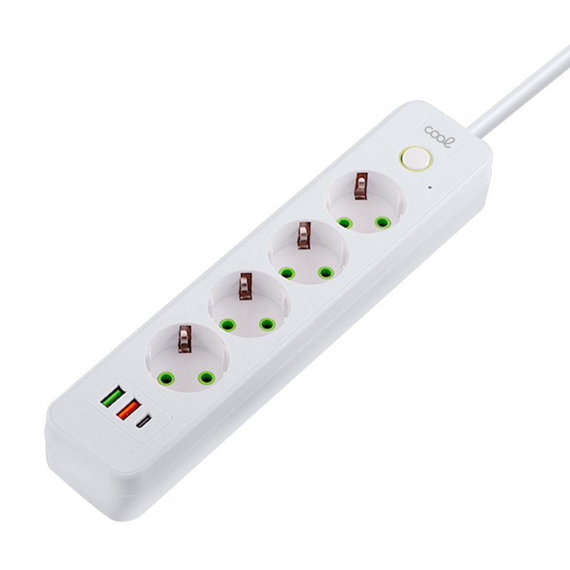 Cargador Universal Multipuerto COOL (Regleta 7 Puertos) Blanco