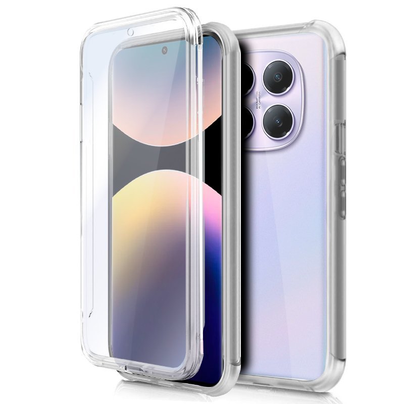 Funda COOL Silicona 3D para Xiaomi Redmi Note 14 Pro (Transparente Frontal + Trasera)