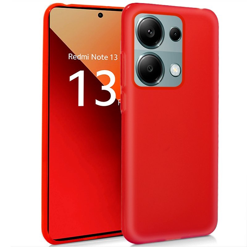 Funda COOL Silicona para Xiaomi Redmi Note 13 Pro / Note 14S / Poco M6 Pro (Rojo)
