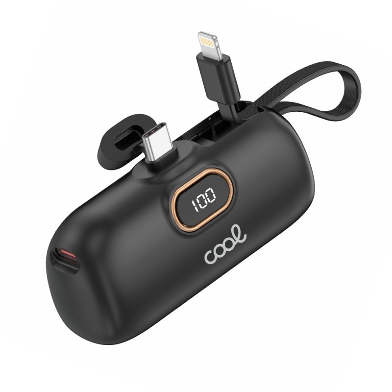 Bateria Externa Power Bank 5.000 mAh COOL Cápsula Negro