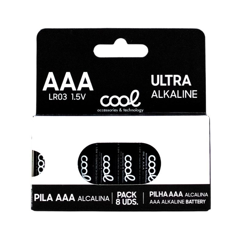 Pilas Alcalinas AAA LR03 COOL (Pack 8 uds)